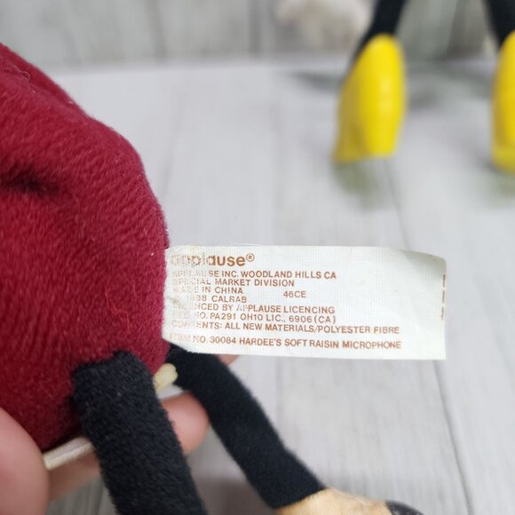 Vintage California Raisin Applause Plush Bendables Toy Figure - Set Of 2 - Picture 6 of 9